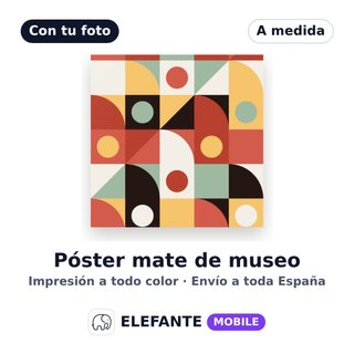 Póster mate de museo personalizado con tu foto