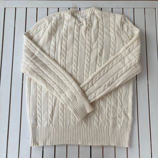 Jersey Polo Ralph Lauren Punto Trenzado Crema