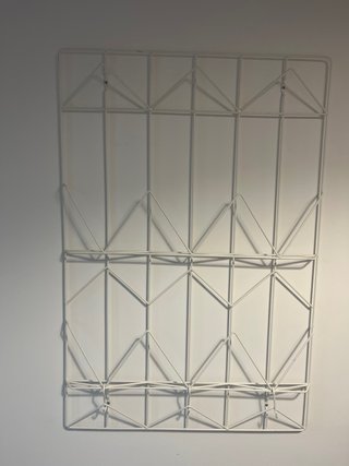 Revistero de Pared Metálico Blanco