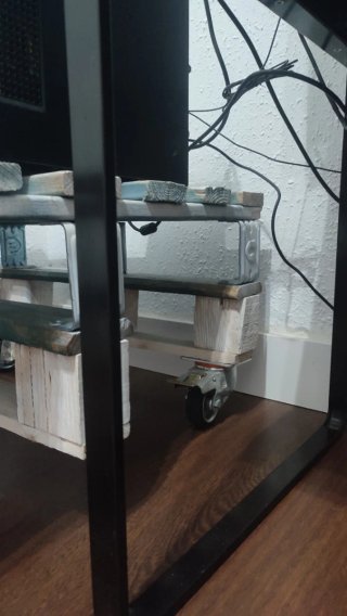 Mesa auxiliar de palets con ruedas