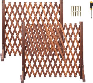 uyoyous Enrejado de madera extensible hasta 160 cm