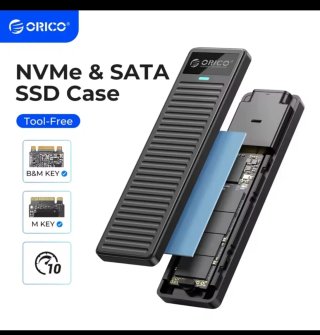 Caja Externa ORICO para SSD M.2 NVMe y SATA USB-C