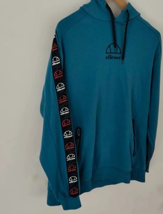 Felpa con cappuccio Ellesse blu petrolio M