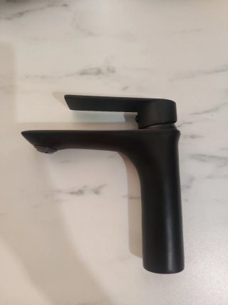 Grifo de lavabo negro mate