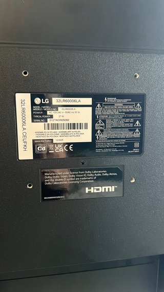 TV LG 32” 32LR60