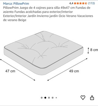 Set de 4 Cojines para Silla PillowPrim