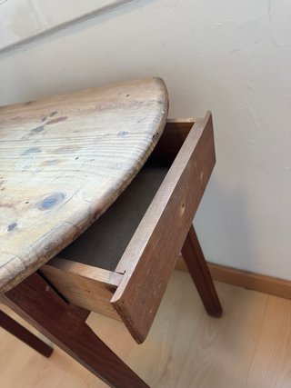 Mesa auxiliar / Escritorio de madera rústica vinta