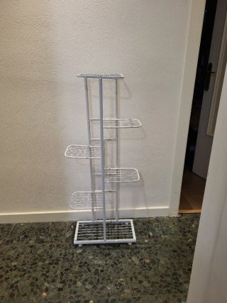 Estantería de Metal Blanca para Plantas