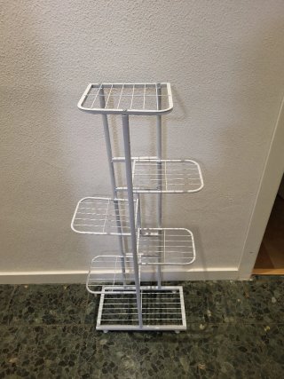 Estantería de Metal Blanca para Plantas