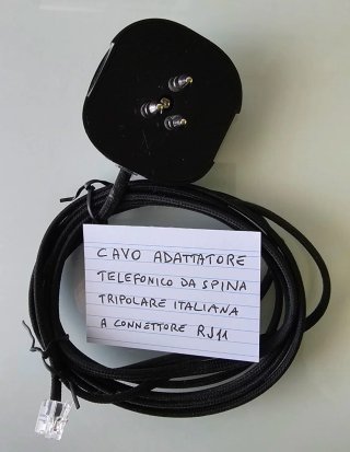 Cavo Adattatore Telefonico Spina Italiana RJ11