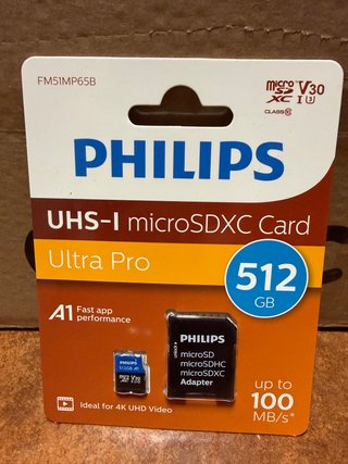 Philips Micro SDXC Card 512GB Class 10, Ultra Pro