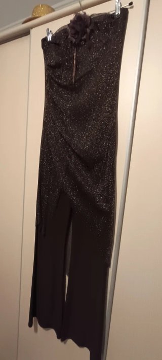 Traje pantalón brillante fiesta