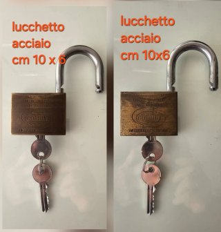 2 Lucchetti in acciaio Corbin cm 10x6