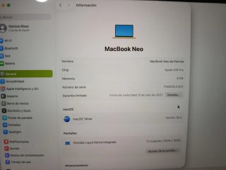 Macbook Neo Cítrico 8GB RAM / 256GB