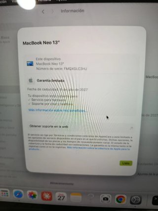 Macbook Neo Cítrico 8GB RAM / 256GB