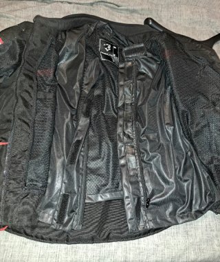 Chaqueta Moto Negra y Roja Mujer