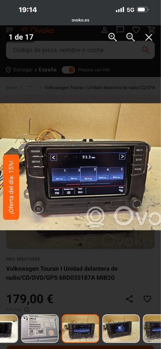 Radio Volkswagen Carplay e Android auto