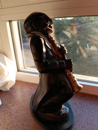 Figura Vintage Músico de Jazz con Clarinete