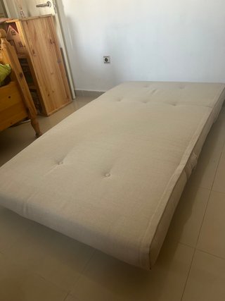 Sofá Cama Beige 1 Plaza