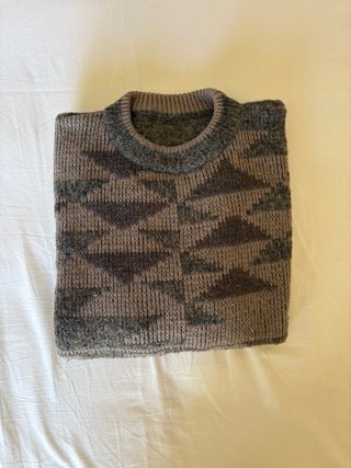 Maglione lana fantasia geometrica