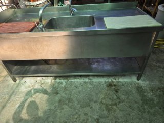 Fregadero Industrial Pedro Franco 221 cm Acero Ino