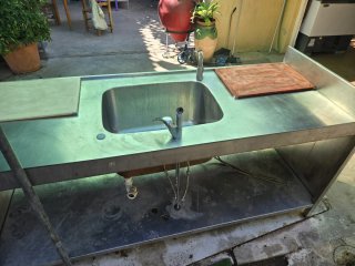 Fregadero Industrial Pedro Franco 221 cm Acero Ino