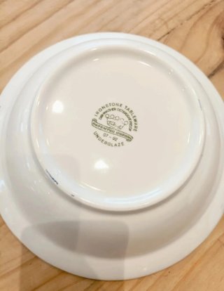 Ensaladera/Frutero Vintage Inglés Azul y Blanco