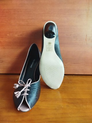 Zapatos María mare Peep Toe Tacón Negro