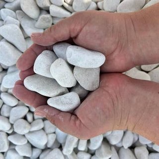 PIEDRA MÁRMOL CANTO RODADO BLANCO 24/40
