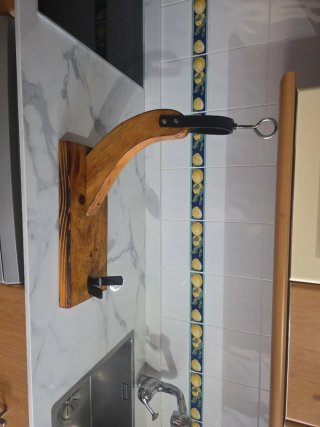 Soporte Jamonero de Madera y Metal