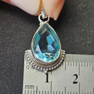 Colgante Plata Ley Tipacio Azul