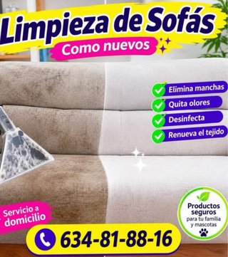 Limpiza de sofas y colchones a domicilio