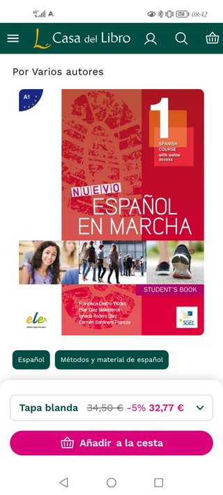 Español en Marcha Libro Alumno A1/A2.20 por 1 llib