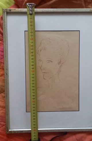 Quadro con volto di donna stilizzato