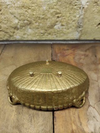 Antiguo vaciabolsillos bronce latón dorado