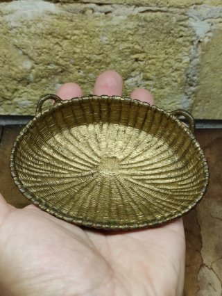 Antiguo vaciabolsillos bronce latón dorado