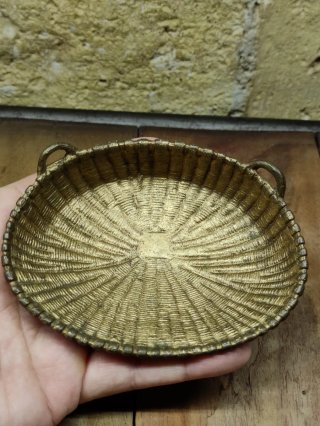 Antiguo vaciabolsillos bronce latón dorado