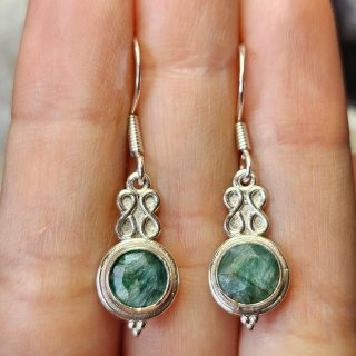 Pendientes Plata 925 esmeralda
