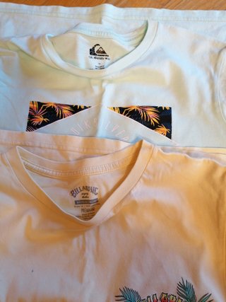 Lote 2 Camisetas Niño Billabong y Quiksilver