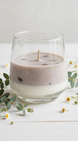 Vela artesanal en vaso de cristal