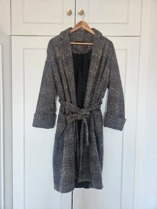 Abrigo cuadros Zara Woman Talla S