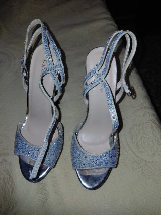 Zapatos de tacón Coloriffic plateados