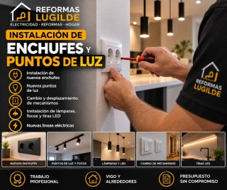 INSTALACIÓN DE ENCHUFES Y NUEVOS PUNTOS DE LUZ