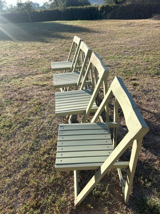 Set de 4 Sillas Plegables de Madera