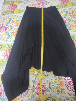 Falda Larga Asimétrica Negra H&M Divided