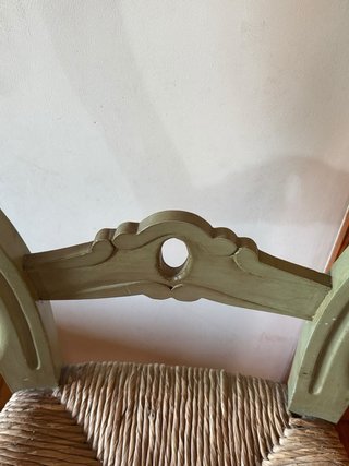 Escritorio vintage verde con cajón