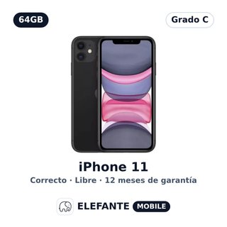 iPhone 11 64GB Negro · Grado C · Libre