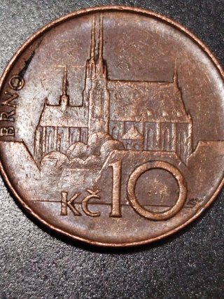 Moneda 10 Kč República Checa