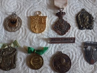 Lote de 8 medallas y insignias