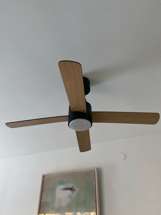 Ventiladores de Techo Negro y Madera con luz